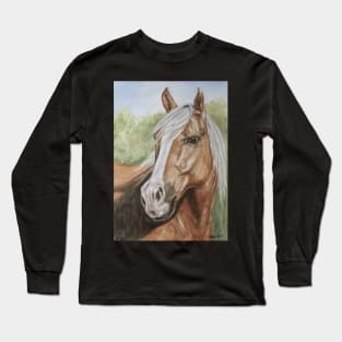 Chestnut and White Horse Long Sleeve T-Shirt